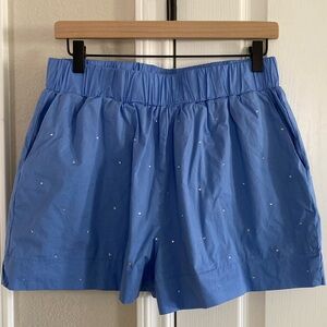 Jason Wu blue rhinestone shorts